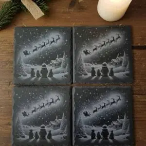 Customizable Slate Coaster Set (Set of 4)